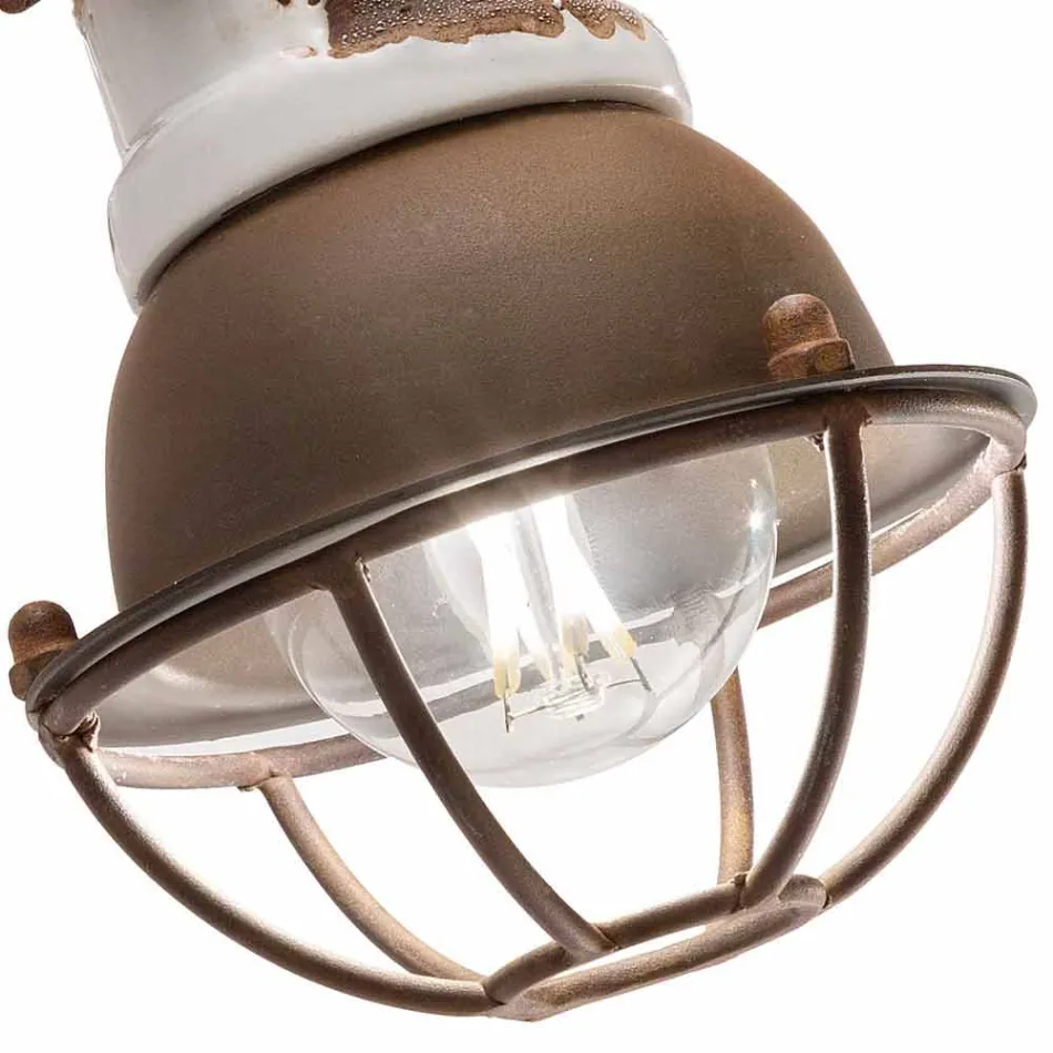 Aplikacja regulowany ceramiczne i metalowe reflektor Kendra Ferroluce Viadurini