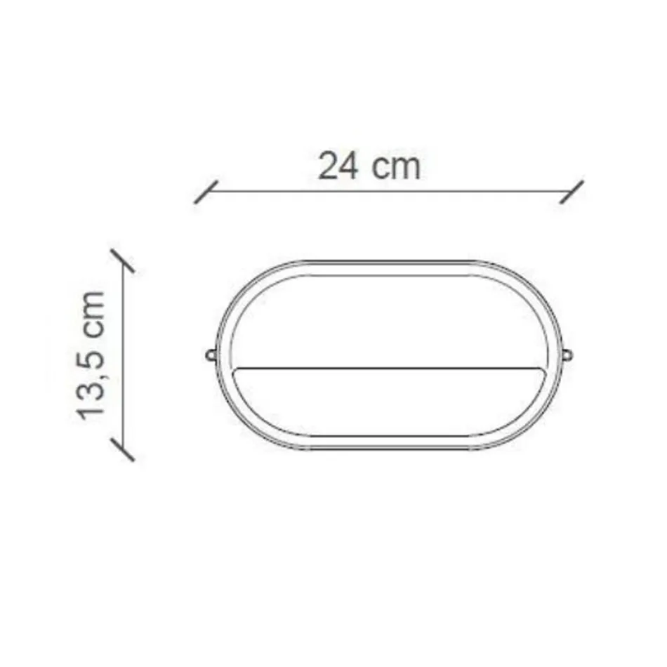 Poziomy kinkiet zewnętrzny w ceramiczne ręcznie malowane kwiaty - Brindisi Viadurini