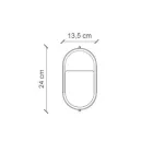 Pionowy kinkiet zewnętrzny w ceramiczne ręcznie malowane kwiaty - Brindisi Viadurini