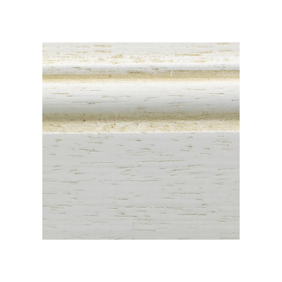 Patynowana biała drewniana szafa z 2 drzwiami Made in Italy - Agni Viadurini