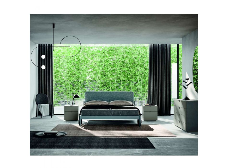 Meble do sypialni z 4 elementami w nowoczesnym stylu Made in Italy - Eletta Viadurini