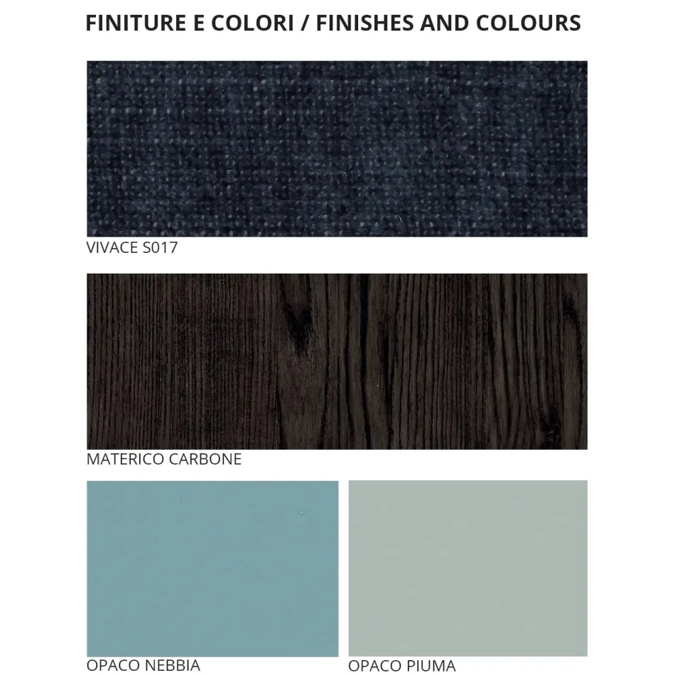 Meble do sypialni z 7 elementami w nowoczesnym stylu Made in Italy - Polynesia Viadurini