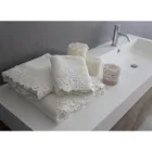 Armonia Bawełniane i koronkowe ręczniki do twarzy, ręczniki dla gości i ręczniki kąpielowe - Frollo Viadurini