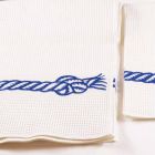 Ręcznie wykonany jednoczęściowy bawełniany ręcznik z nadrukiem Made in Italy - marki Viadurini