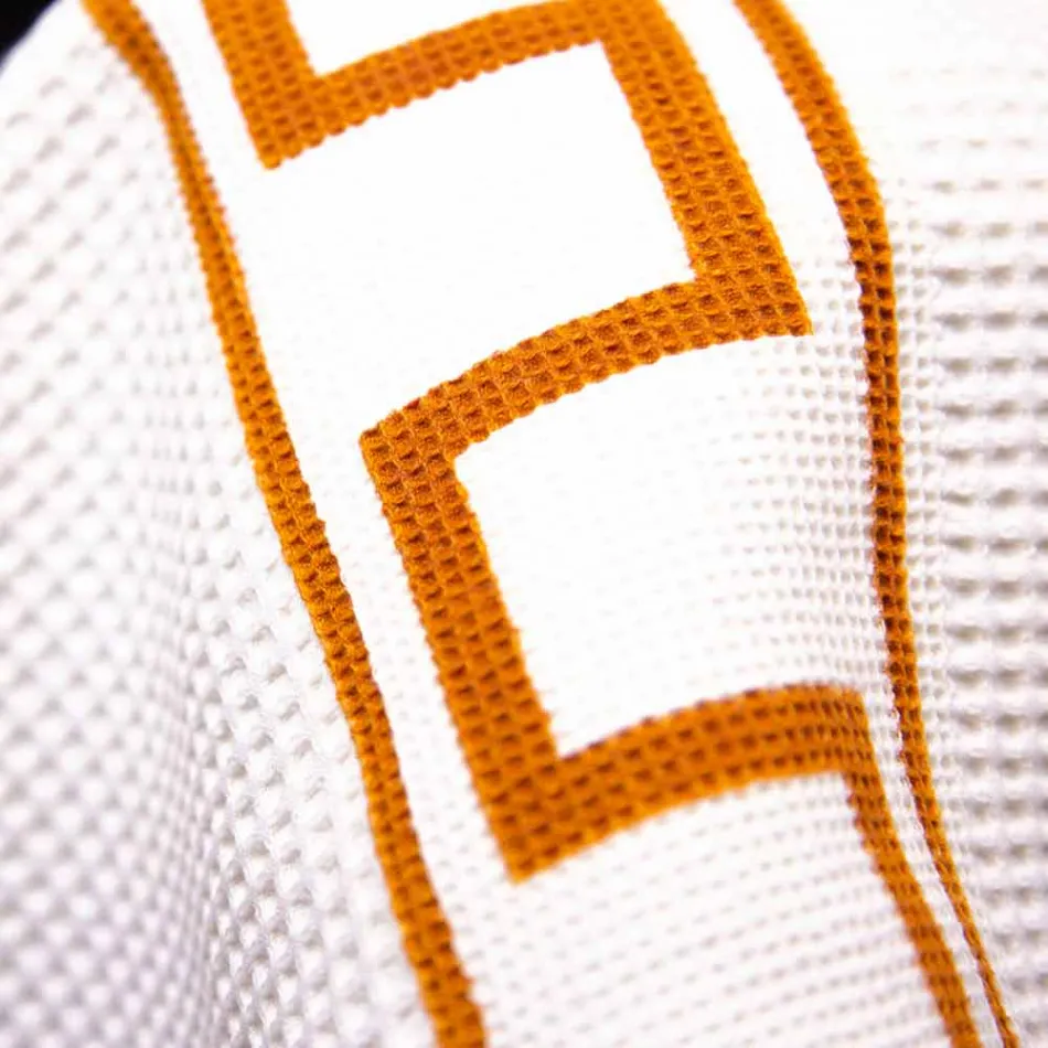 Jednoczęściowy ręcznik z włoskiej bawełny z nadrukiem artystycznym - marki Viadurini