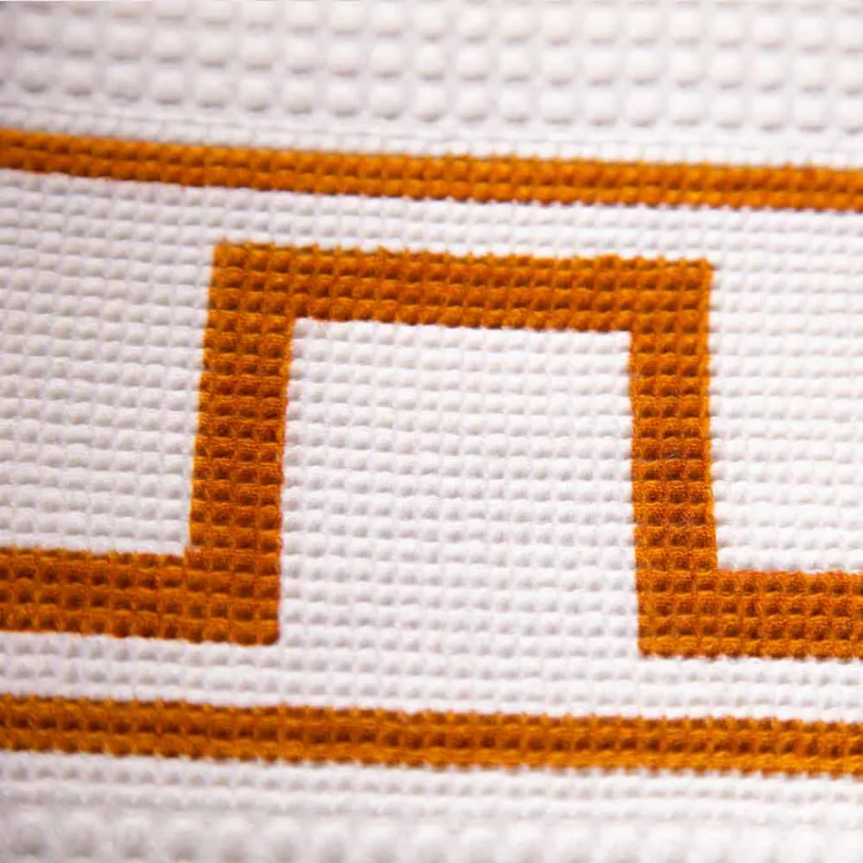 Jednoczęściowy ręcznik z włoskiej bawełny z nadrukiem artystycznym - marki Viadurini