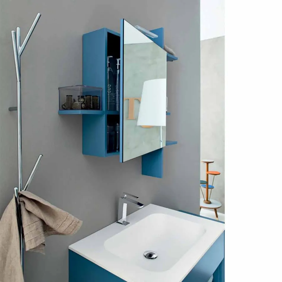 Wieszak podłogowy o nowoczesnym designie w kolorze białym lub chromowanym - Kottac Viadurini