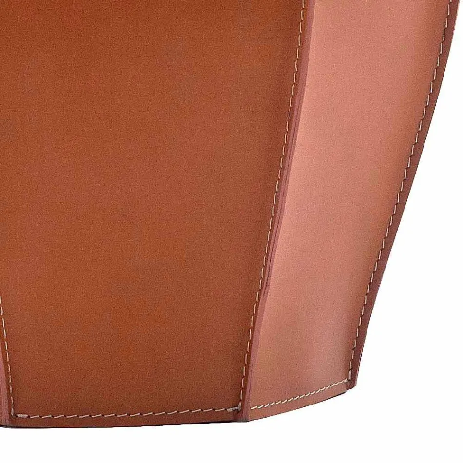 Stojak na parasole Audrey z nowoczesnym designem ze skóry, wyprodukowany we Włoszech Viadurini