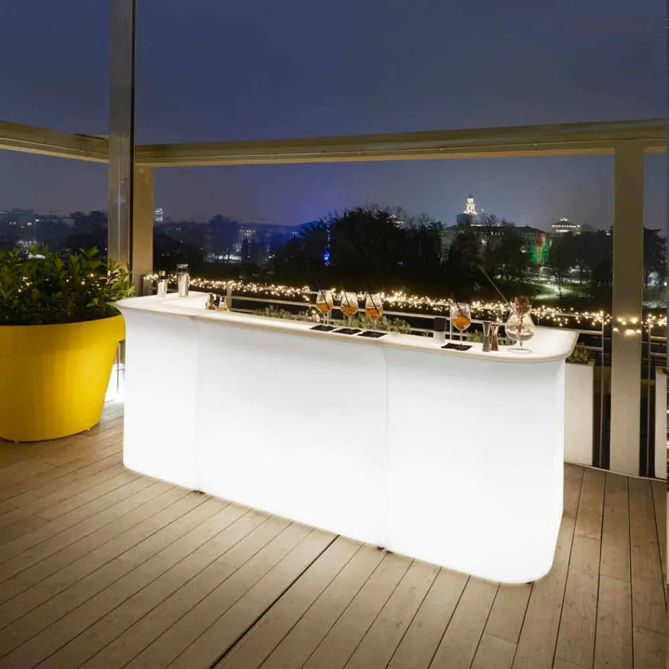 Narożny kontuarowy Slide Break Corner nowoczesny, jasny wykonany we Włoszech Viadurini