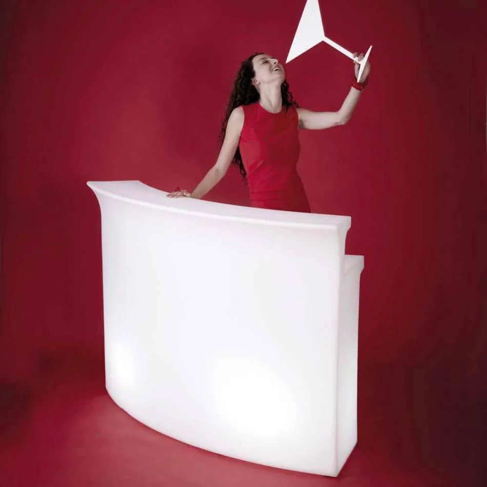 Jasny kontuar barowy Nowoczesny styl listwowy wykonany we Włoszech Viadurini