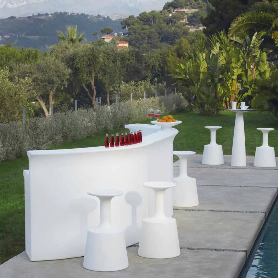 Jasny kontuar barowy Nowoczesny styl listwowy wykonany we Włoszech Viadurini