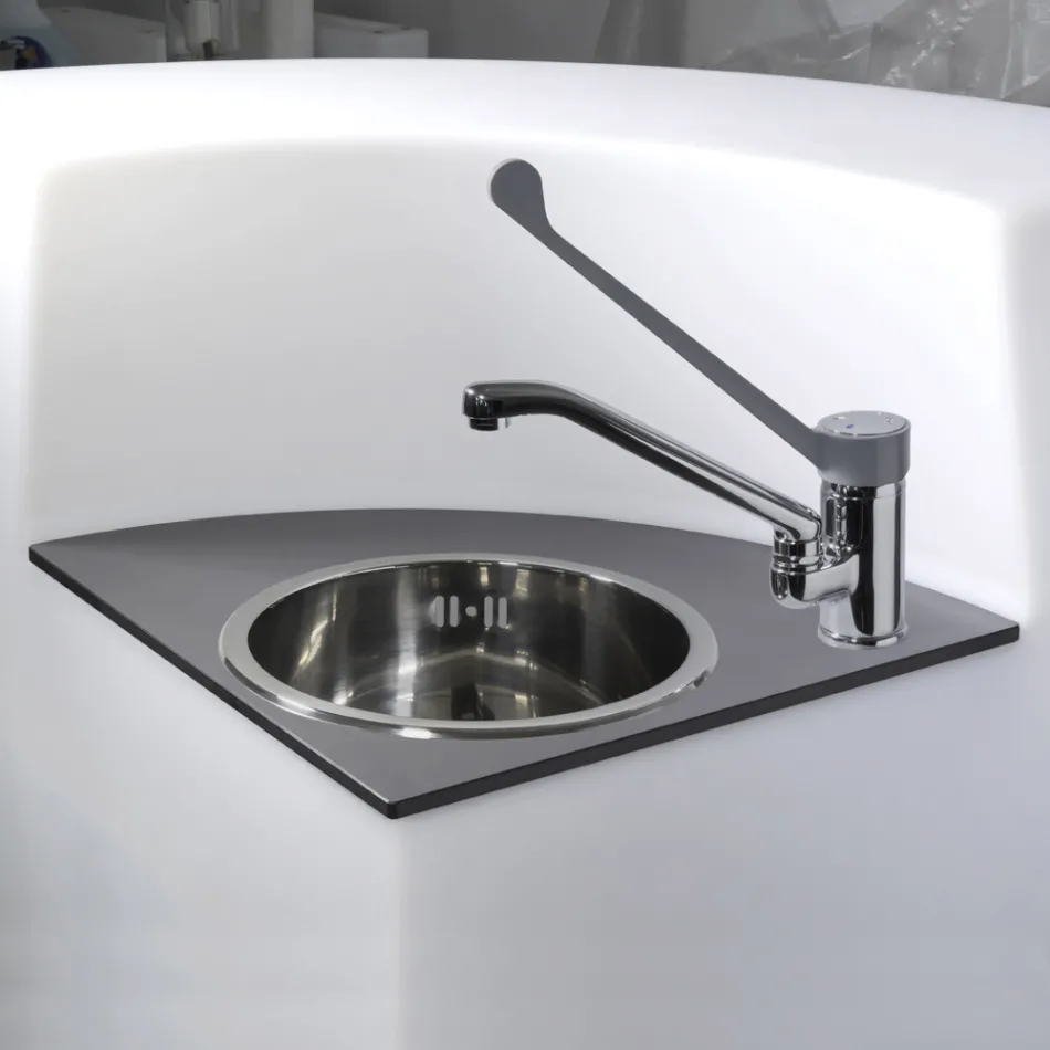 Modułowa lada z oświetleniem zewnętrznym Made in Italy - Mistra Viadurini