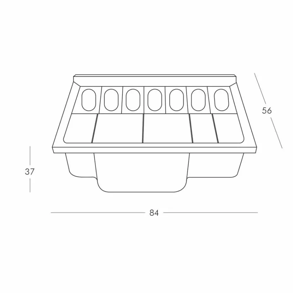 Nowoczesny blat barowy Slide Break Line bright made in Italy Viadurini