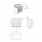 Nowoczesny blat barowy Slide Break Line bright made in Italy Viadurini