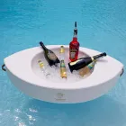 Trona żeglarska wykonana z białego eko-skórzanego drążka wyprodukowanego we Włoszech Viadurini