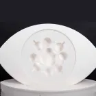 Trona żeglarska wykonana z białego eko-skórzanego drążka wyprodukowanego we Włoszech Viadurini