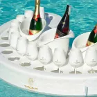 barem Trona faux skóry biały żeglarskie i pleksi Viadurini