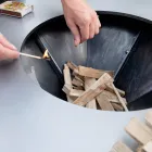 Z płytą kuchenną i komorą na drewno - Giorgione Viadurini