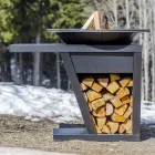 Z płytą kuchenną i komorą na drewno - Giorgione Viadurini