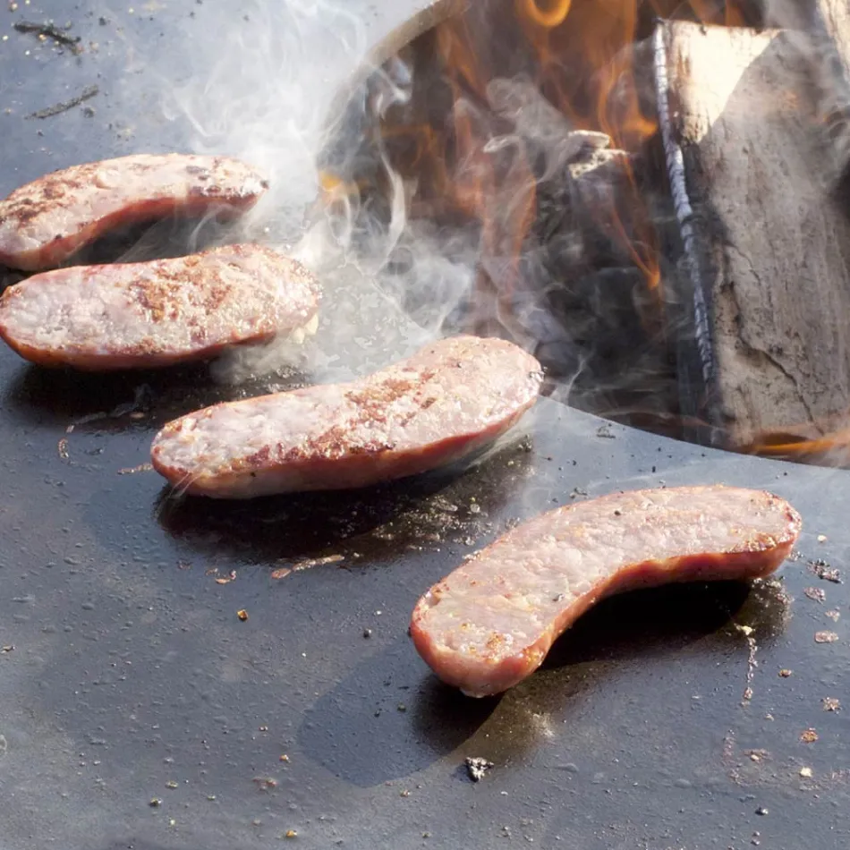 Opalany drewnem grill z płytą kuchenną i komorą na drewno - Ferran Viadurini