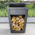 Opalany drewnem grill z płytą kuchenną i komorą na drewno - Ferran Viadurini