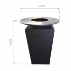 Grill na drewno z płytą kuchenną i przegrodą na drewno - Ferran Viadurini