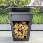 Opalany drewnem grill z płytą kuchenną i komorą na drewno - Ferran Viadurini