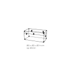 Zaprojektuj bagażnik z przezroczystego kryształu akrylowego i nowoczesnej stali - Dante Viadurini