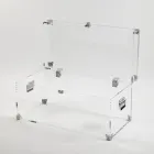 Zaprojektuj bagażnik z przezroczystego kryształu akrylowego i nowoczesnej stali - Dante Viadurini