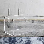 Zaprojektuj bagażnik z przezroczystego kryształu akrylowego i nowoczesnej stali - Dante Viadurini