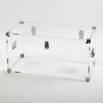 Zaprojektuj bagażnik z przezroczystego kryształu akrylowego i nowoczesnej stali - Dante Viadurini