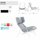 Fotel ogrodowy Bergere Varaschin Summer Set of modern design Viadurini