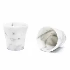 Szkło Grappa w białym marmurze z Carrary Made in Italy - Fergie Viadurini