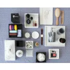 Szklany pojemnik na szczoteczki do zębów z marmuru Paonazzo Made in Italy - Limba Viadurini