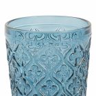 Kolorowe szklane szklanki do wody z dekoracją arabeski 12 sztuk - Maroko Viadurini