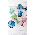 Kolorowe kieliszki do wina o nowoczesnym designie 6 sztuk - Timon Viadurini