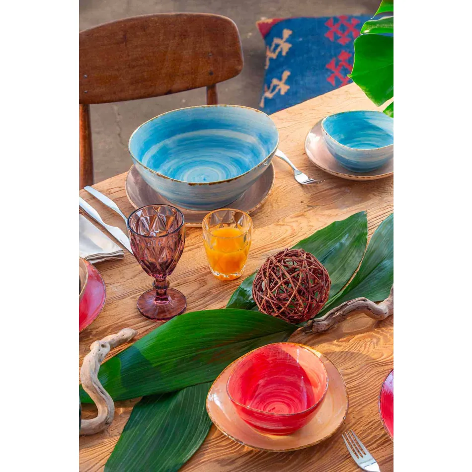 Kolorowe kieliszki do wina o nowoczesnym designie 6 sztuk - Timon Viadurini