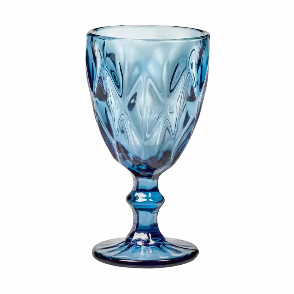 Kolorowe kieliszki do wina o nowoczesnym designie 6 sztuk - Timon Viadurini