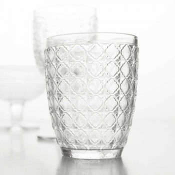 6 sztuk serwujących szklanki z przezroczystego szkła na wodę - optyczne