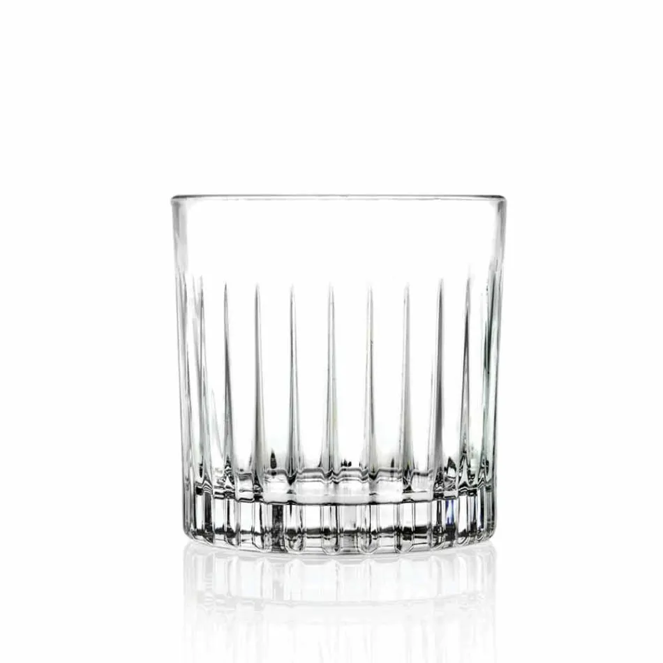 Lowball Tumbler Basso Old Fashioned Glasses for Cockatil 12 Pieces - Senzatempo Viadurini