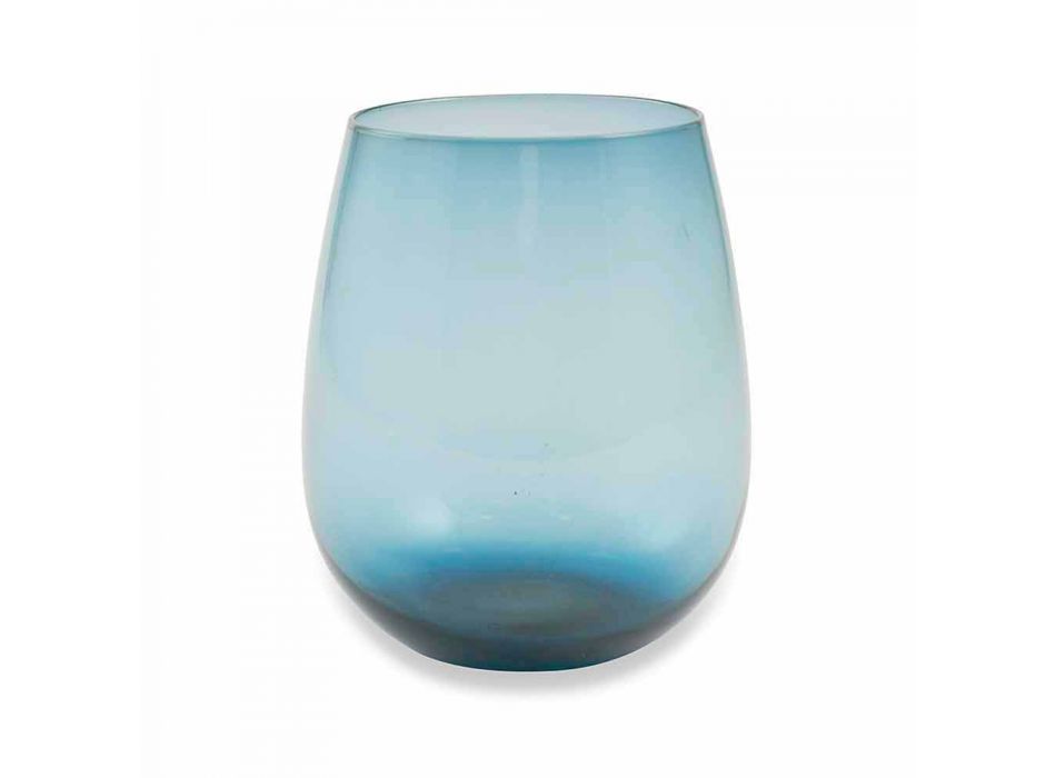 Nowoczesne i kolorowe szklane szklanki do wody - 6 sztuk - Aperi Viadurini