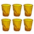 Nowoczesne kolorowe szklane szklanki do wody 12 sztuk - Sarabi