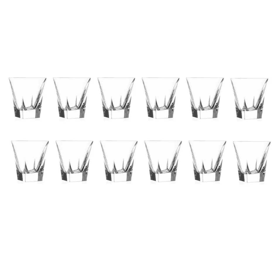Szklanki do niskich napojów Tumbler z ekologicznego kryształu, 12 szt. - amalgamat Viadurini