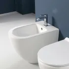 Bidet ceramiczny Aralia z jednym otworem cyklonicznym i nowoczesnym designem Viadurini