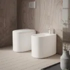 Bidet ceramiczny montowany na podłodze, w różnych kolorach, wyprodukowany we Włoszech - Girl Viadurini