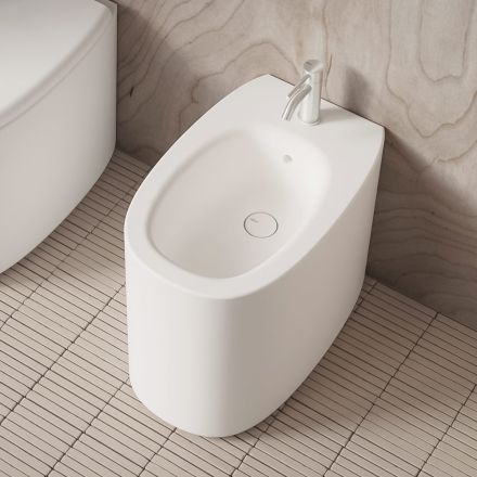 Bidet ceramiczny montowany na podłodze, w różnych kolorach, wyprodukowany we Włoszech - Girl Viadurini