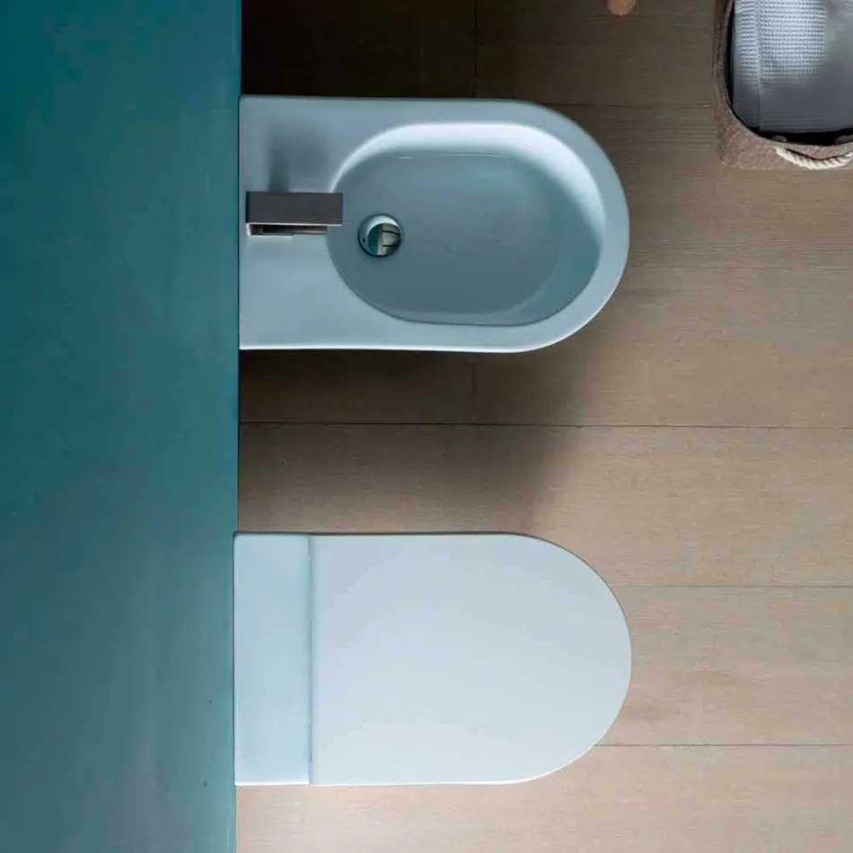 Nowoczesny design ceramiczny bidet 57x37cm Sun, wyprodukowany we Włoszech Viadurini