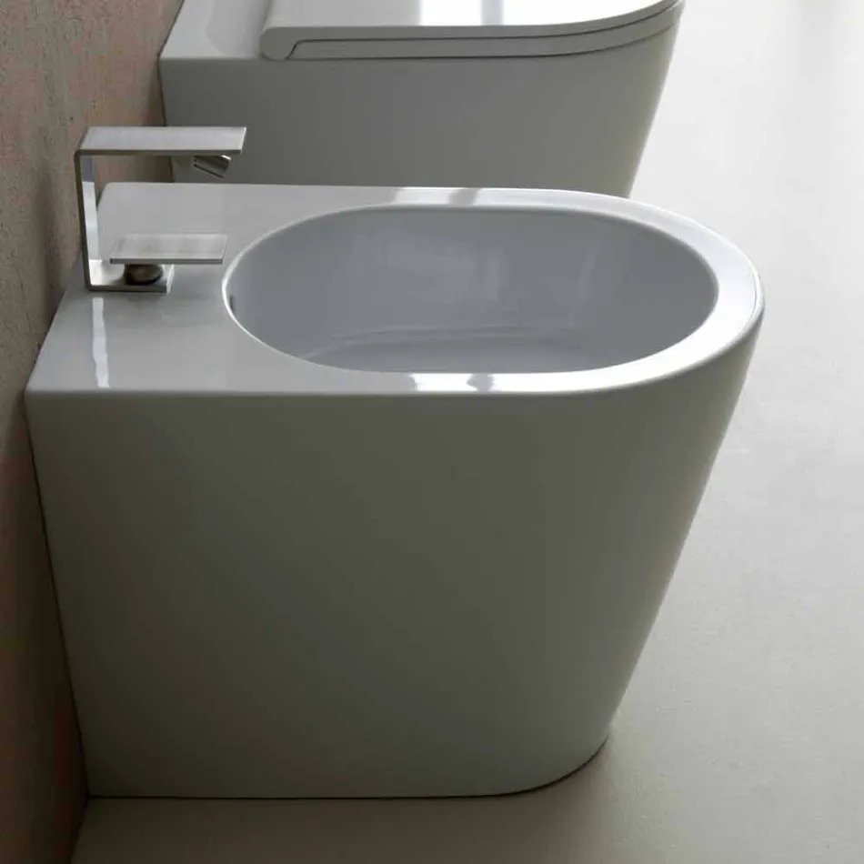 Nowoczesny design ceramiczny bidet 57x37cm Sun, wyprodukowany we Włoszech Viadurini