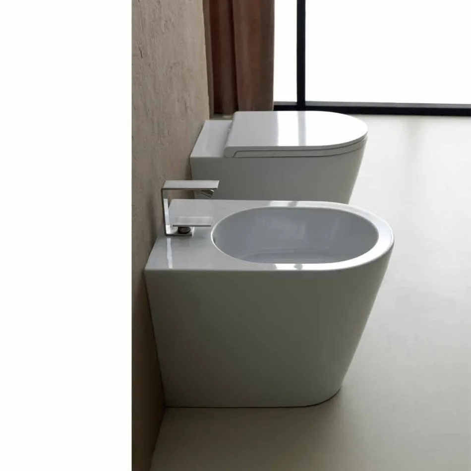 Nowoczesny design ceramiczny bidet 57x37cm Sun, wyprodukowany we Włoszech Viadurini