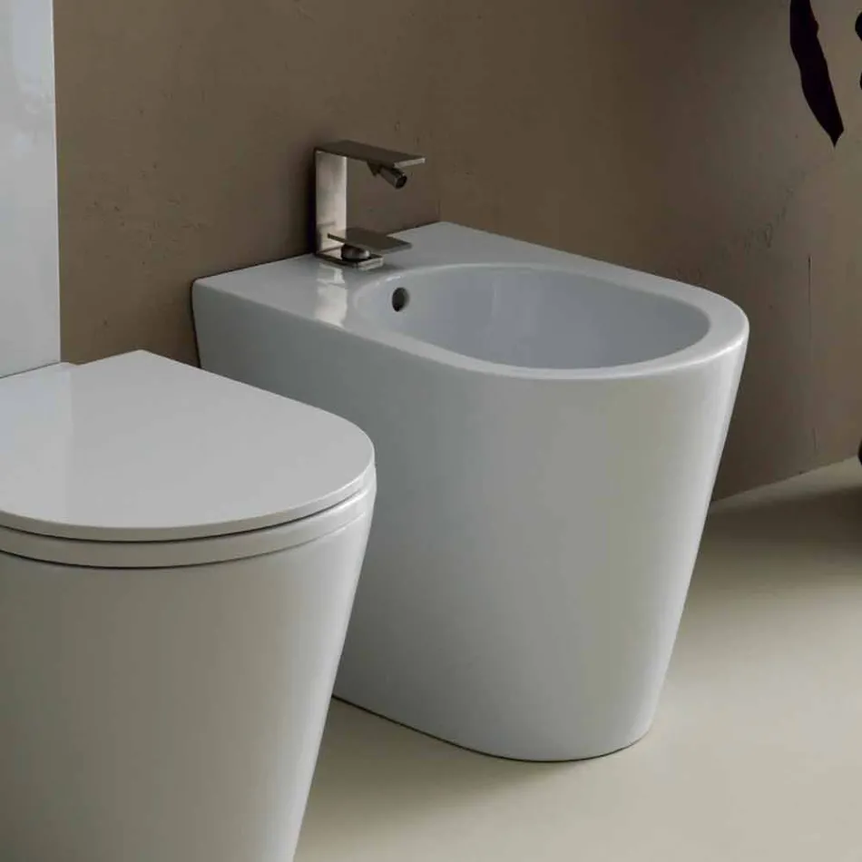 Nowoczesny design ceramiczny bidet 57x37cm Sun, wyprodukowany we Włoszech Viadurini